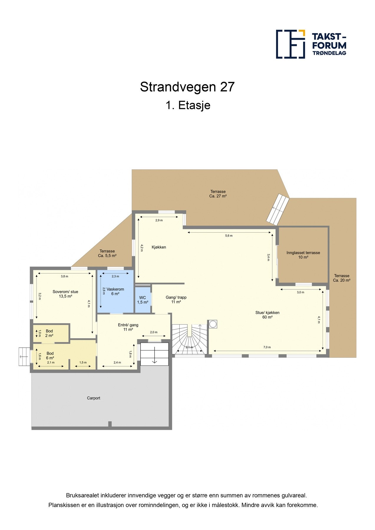 Planskisse 1. Etasje. Galleribilde