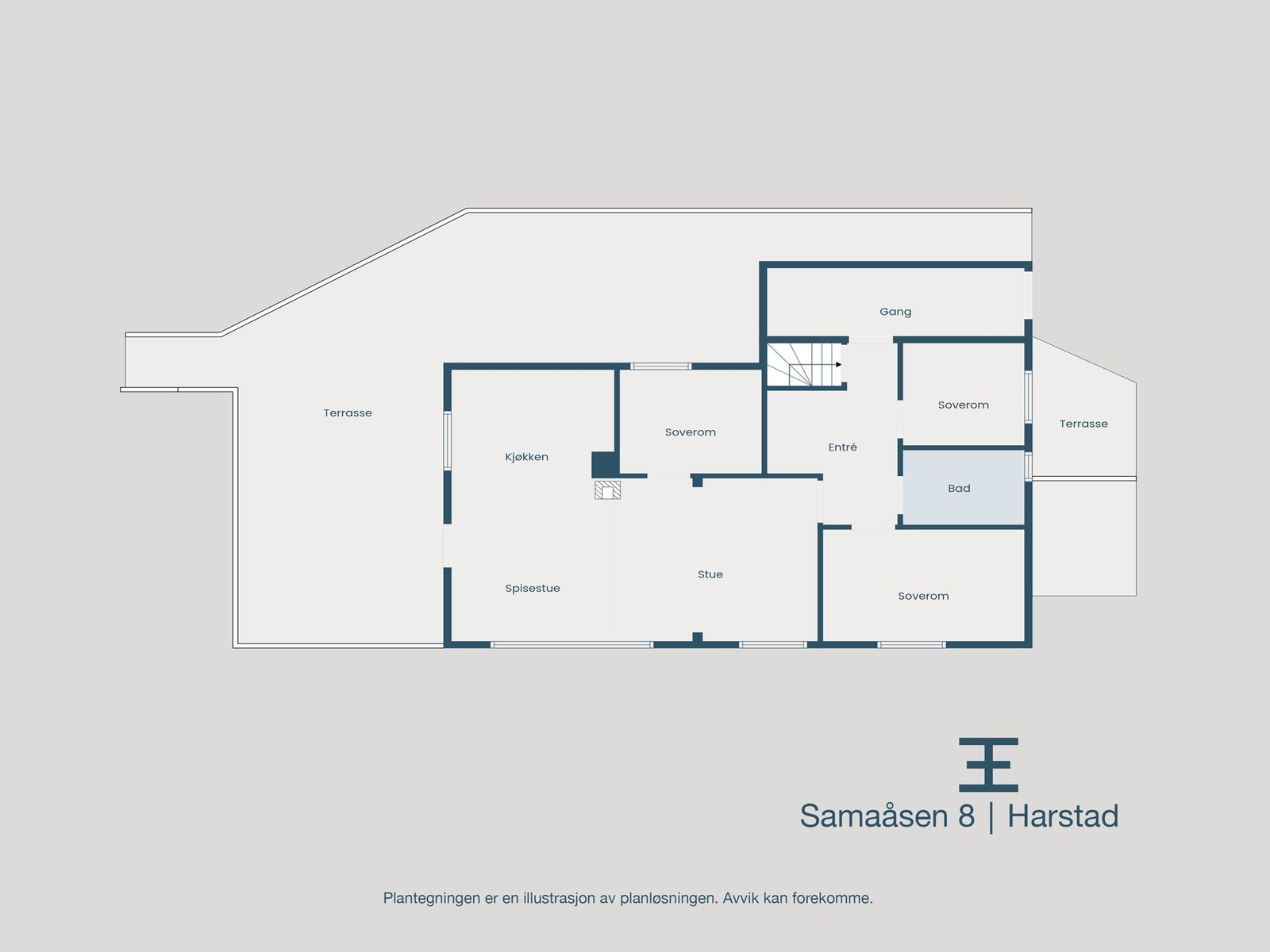 Plantegning 1. etasje Galleribilde