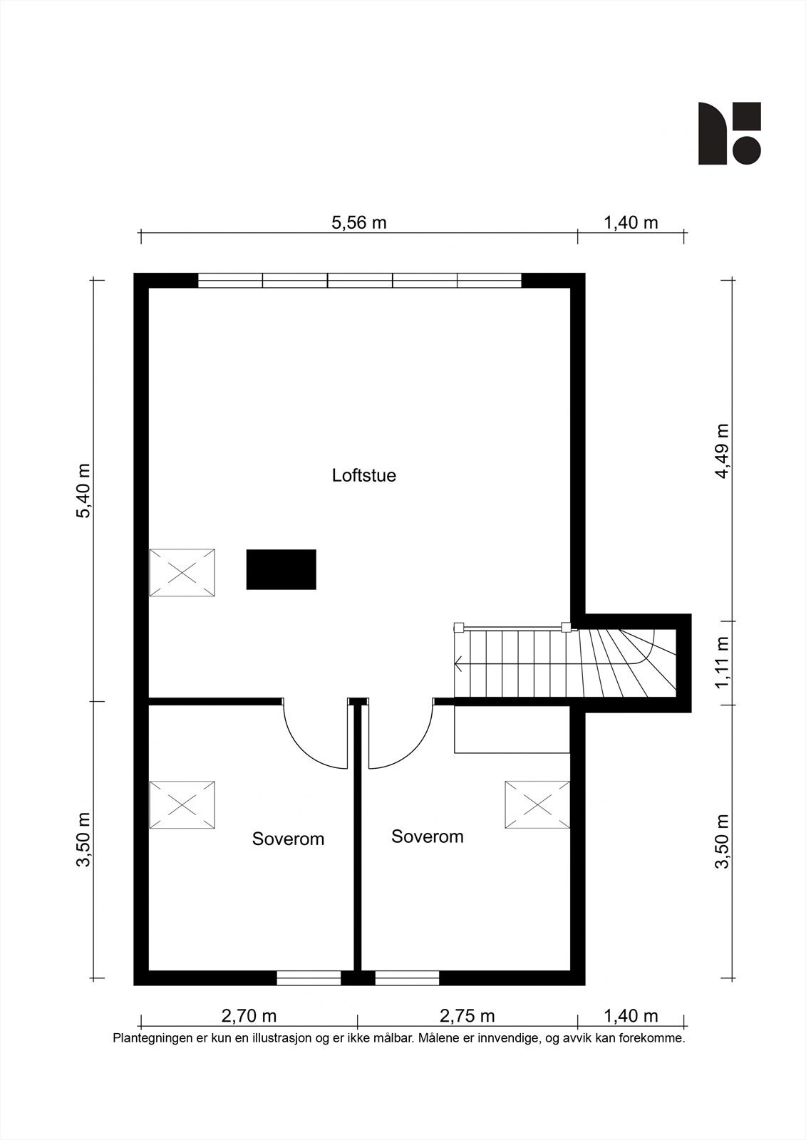 Plantegning 2. etasje. Galleribilde