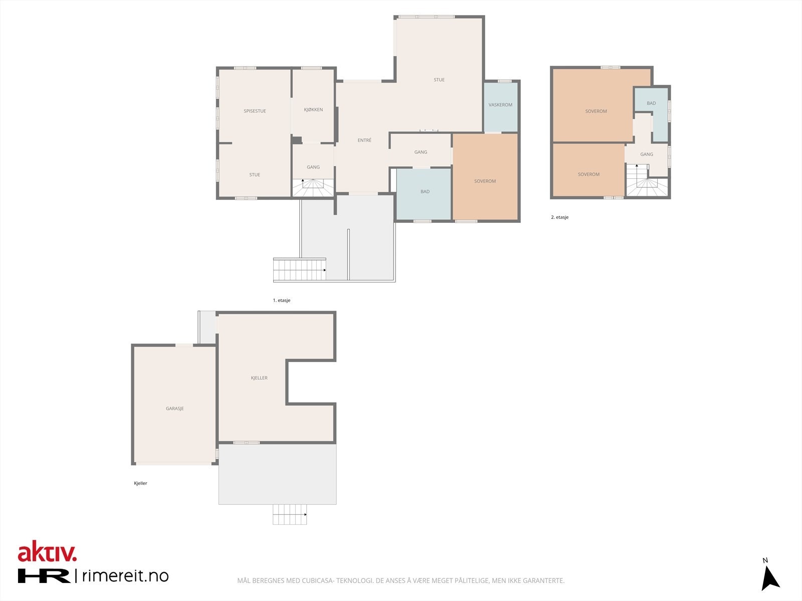 Plantegning alle plan Galleribilde