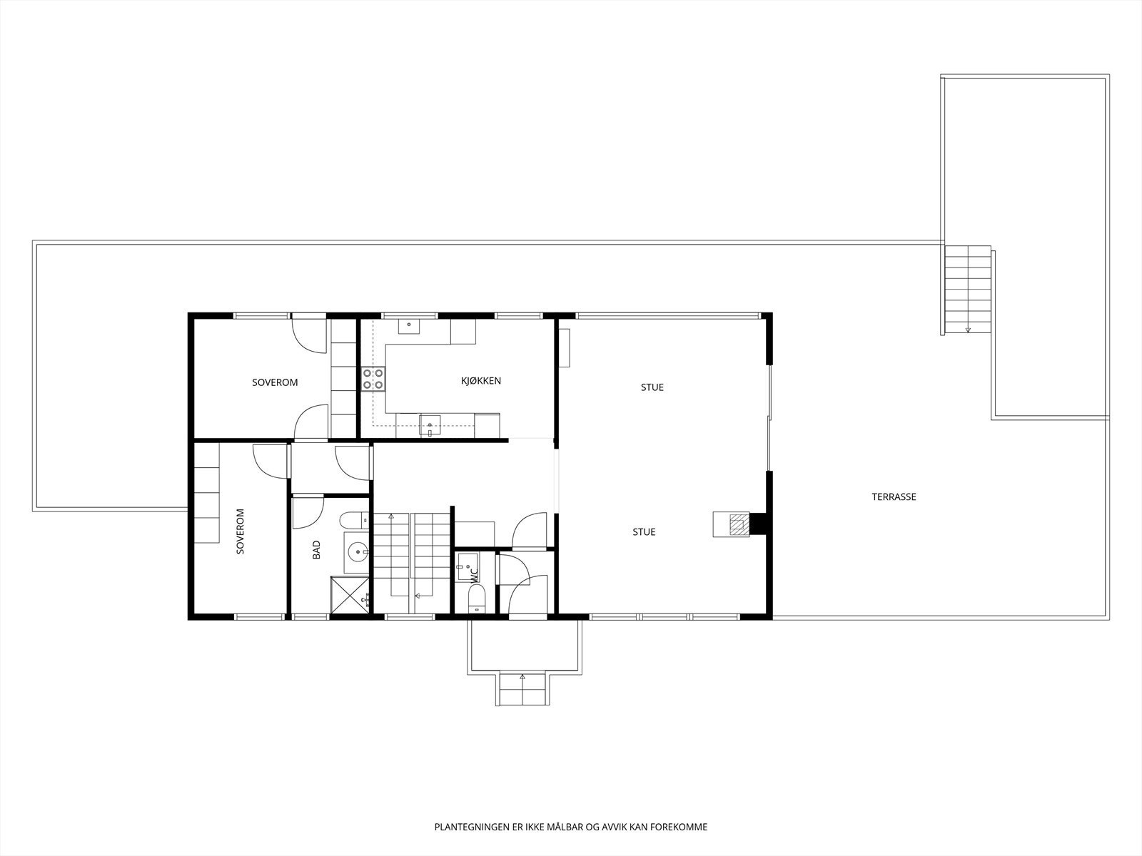 Planskisse hovedetasje. Galleribilde