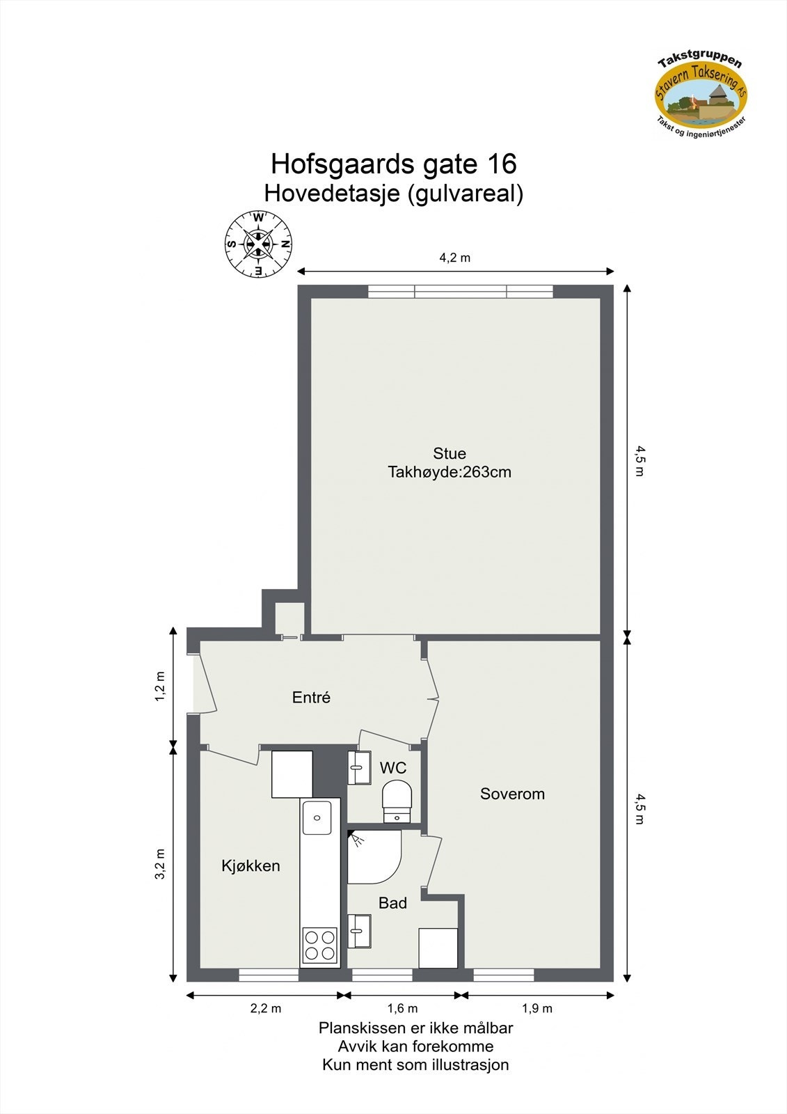 Hofsgaards gate 16 - 2D -Plantegning Galleribilde