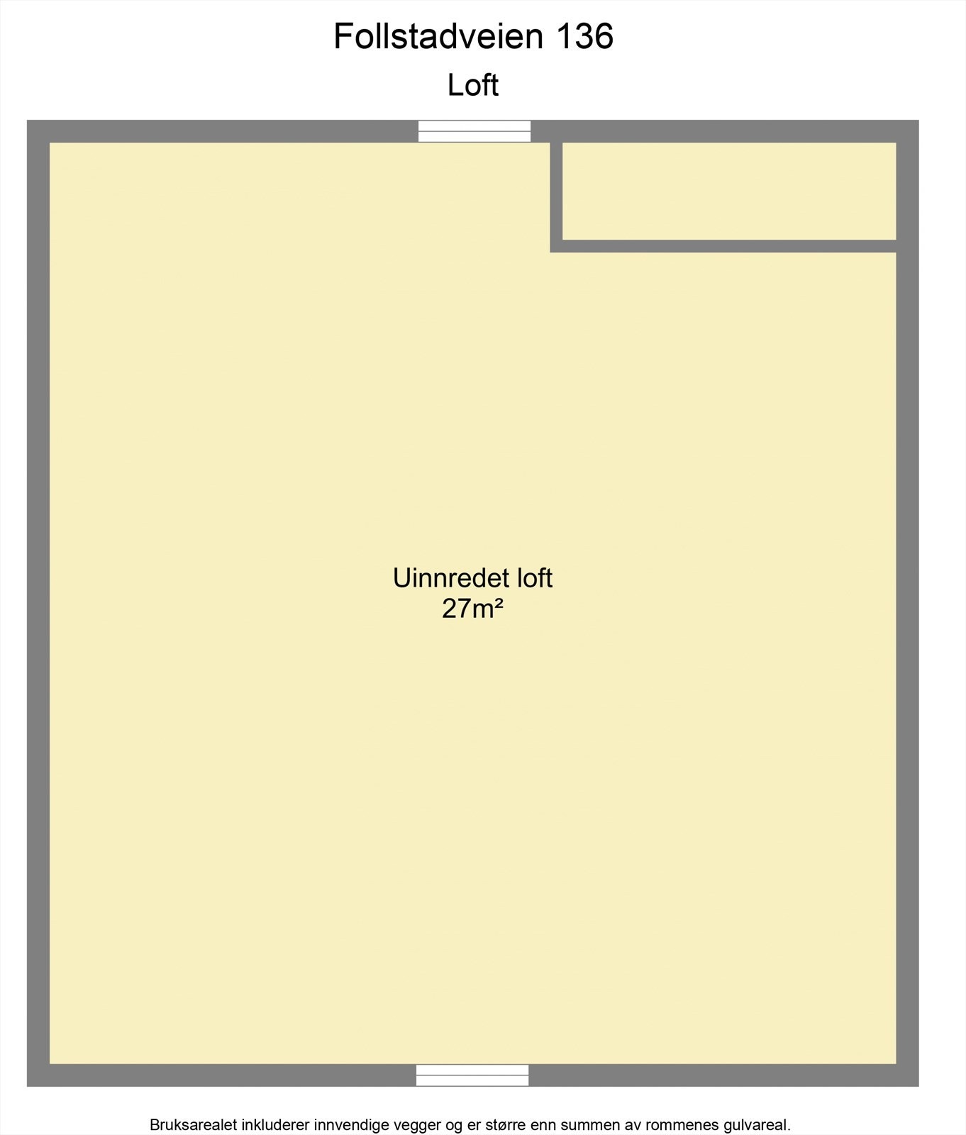 Planskisse loft. Galleribilde