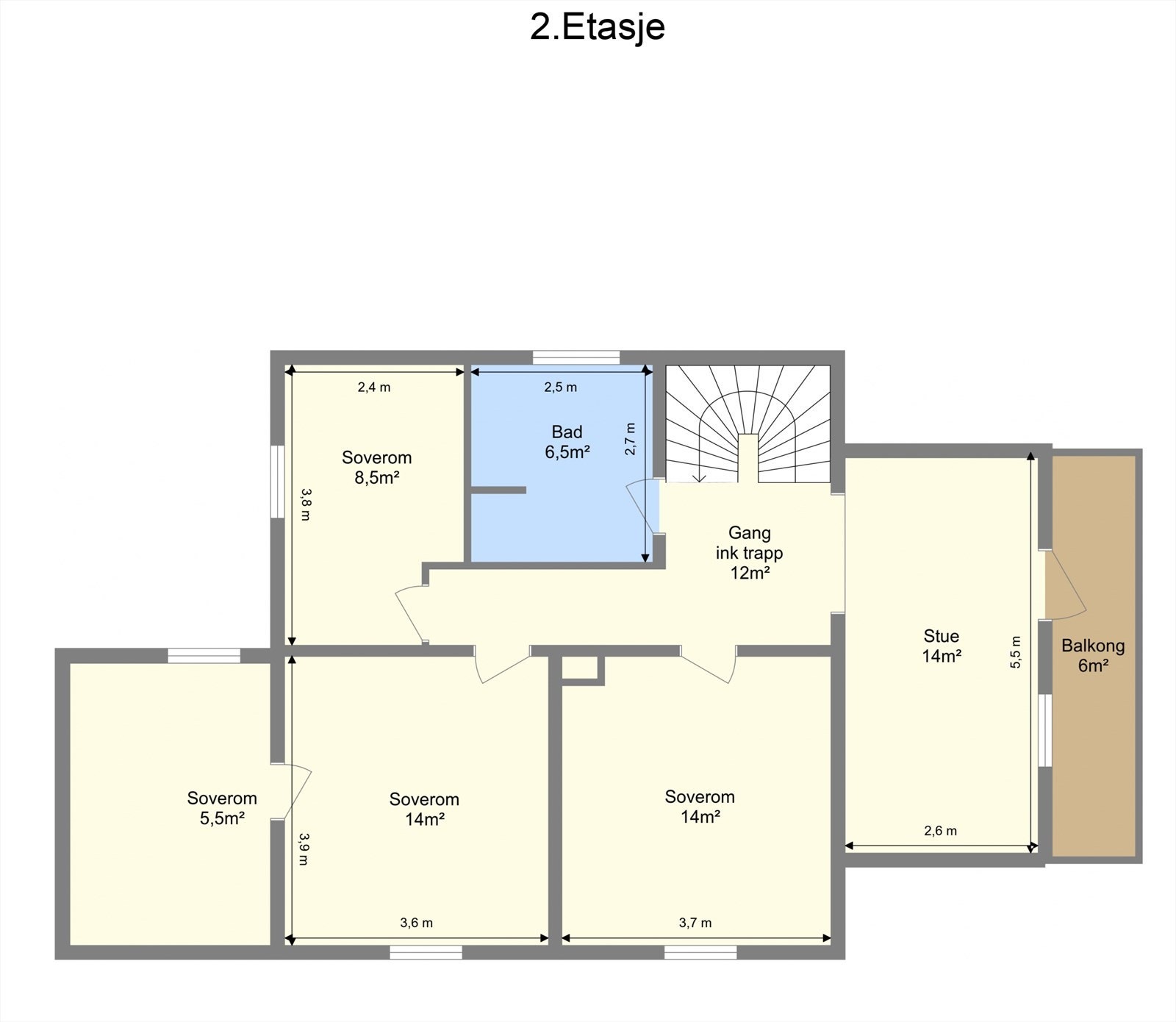 Planskisse 2.etg. Galleribilde