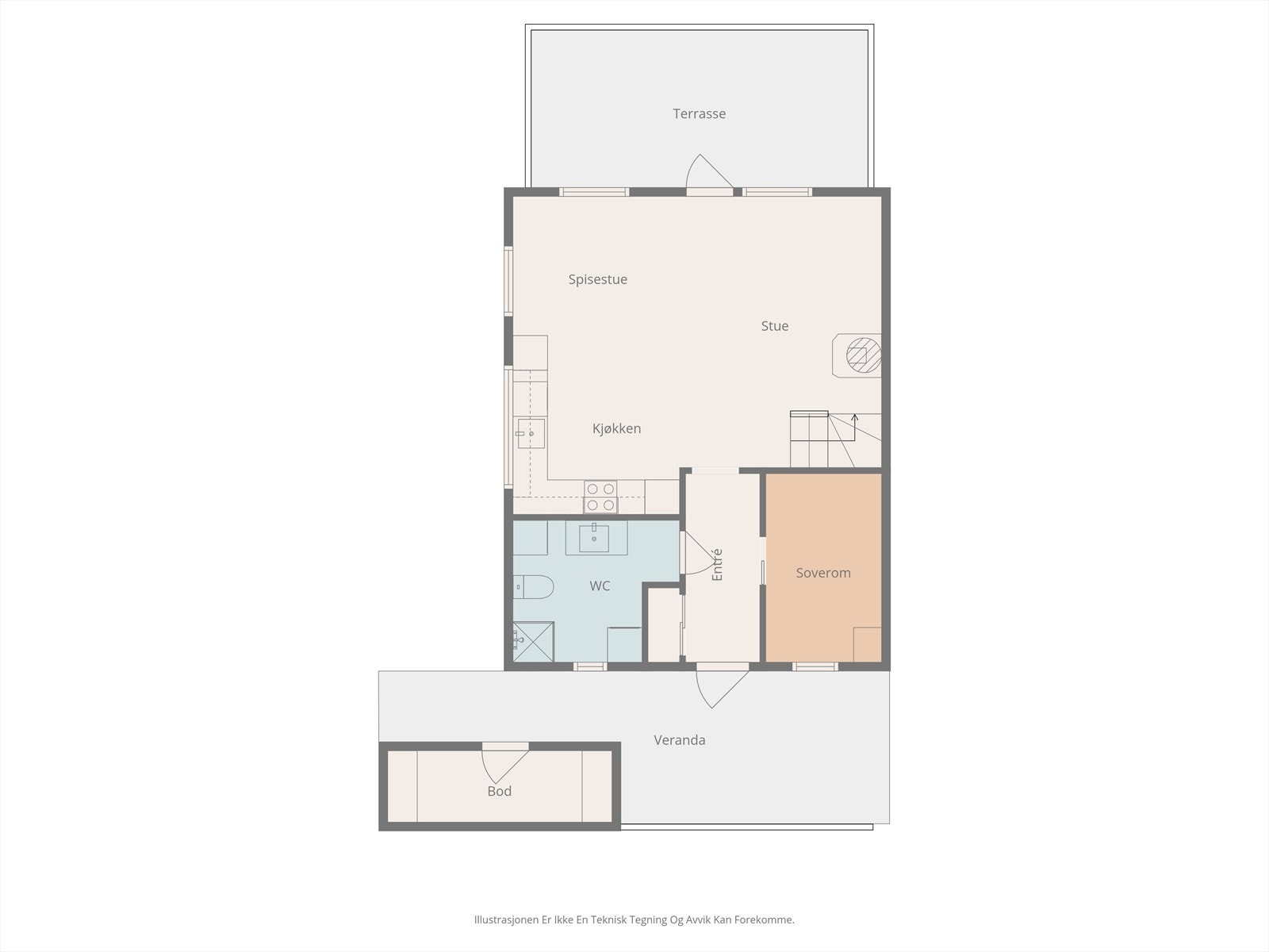 Plantegning av 1. etasje. Galleribilde