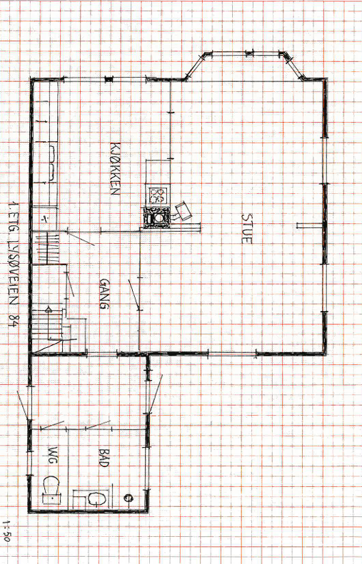 Plantegning 1. etasje. Galleribilde