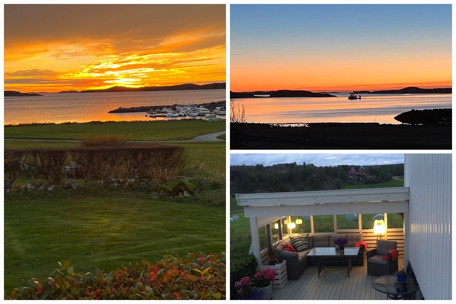 Stemningsfullt bilde fra selger som viser den idylliske atmosfæren og de vakre kveldene området byr på gjennom vår- og sommersesongen. Galleribilde