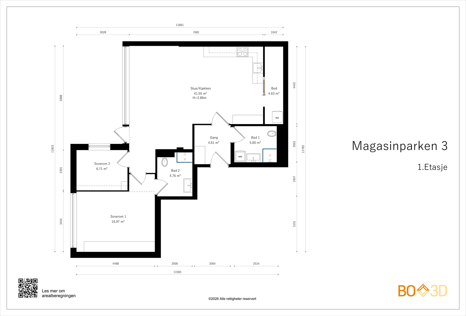 Plantegning av leiligheten. Galleribilde