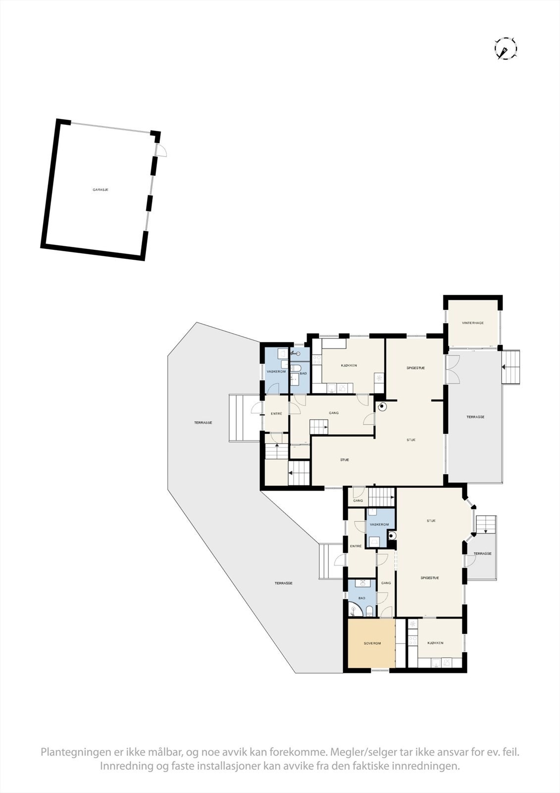 Plantegninger 1. etasje Galleribilde