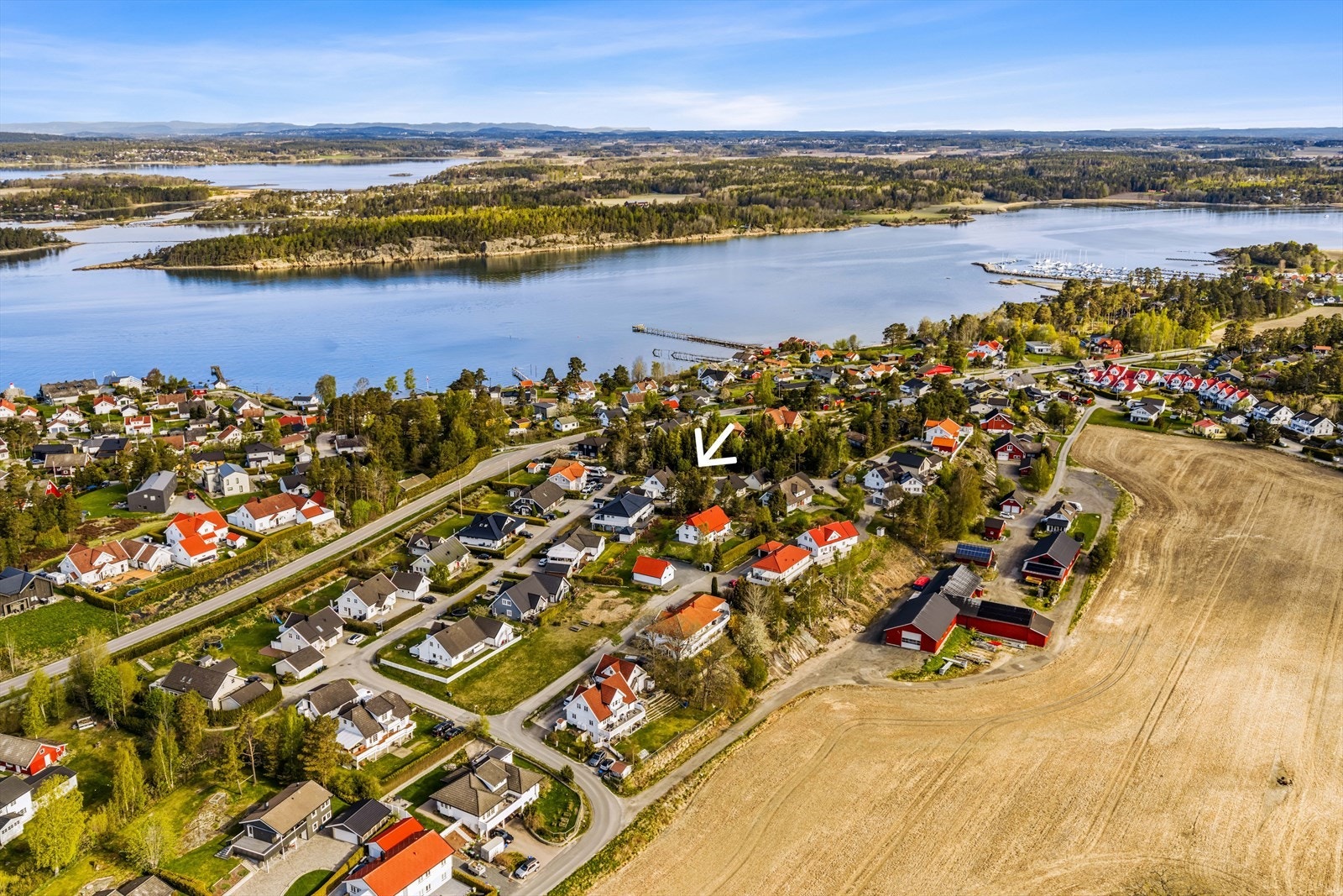 Oversikt over det etablerte boligfeltet. Galleribilde