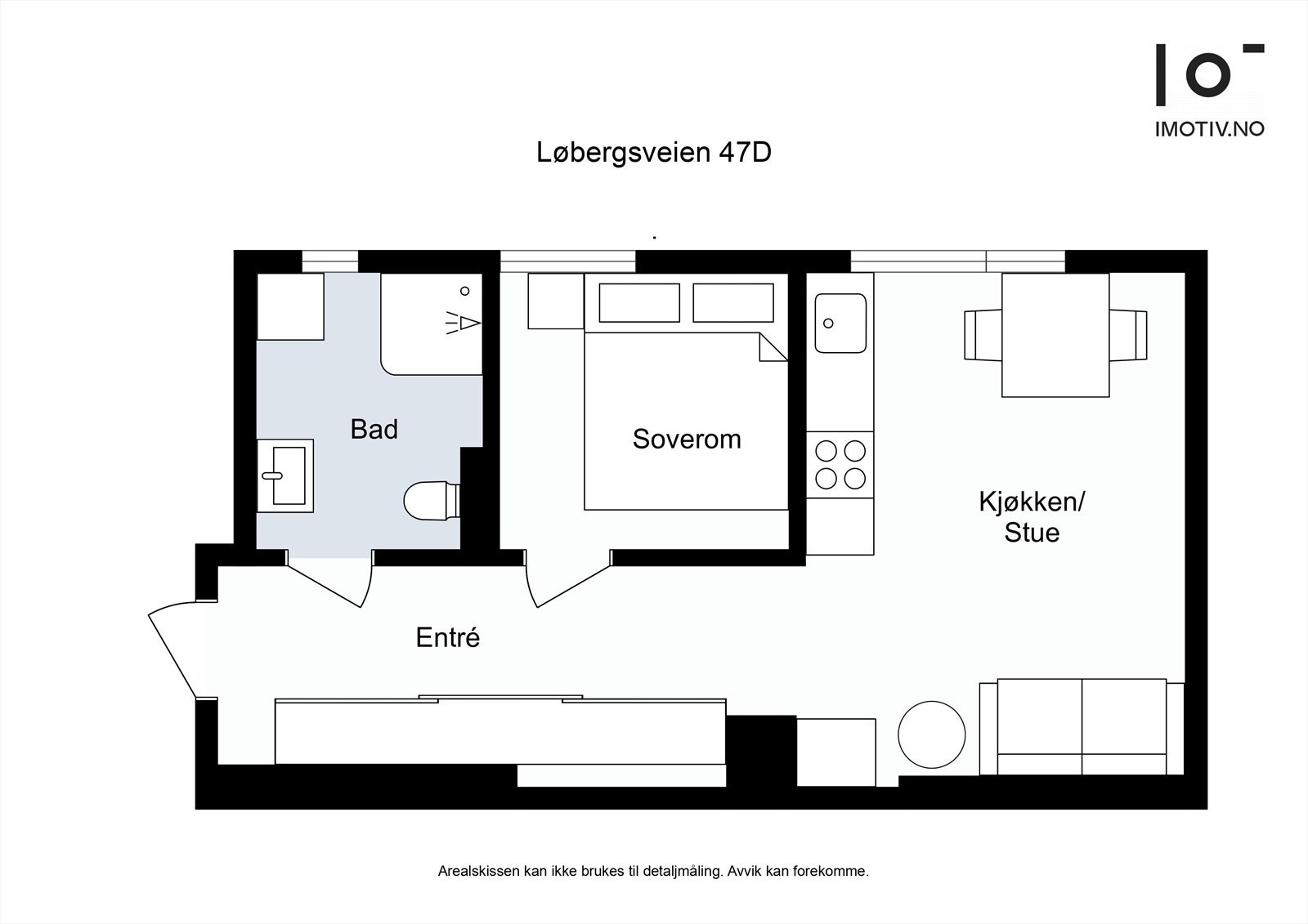 Plantegning | Løbergsveien 47D, 1. etasje Galleribilde