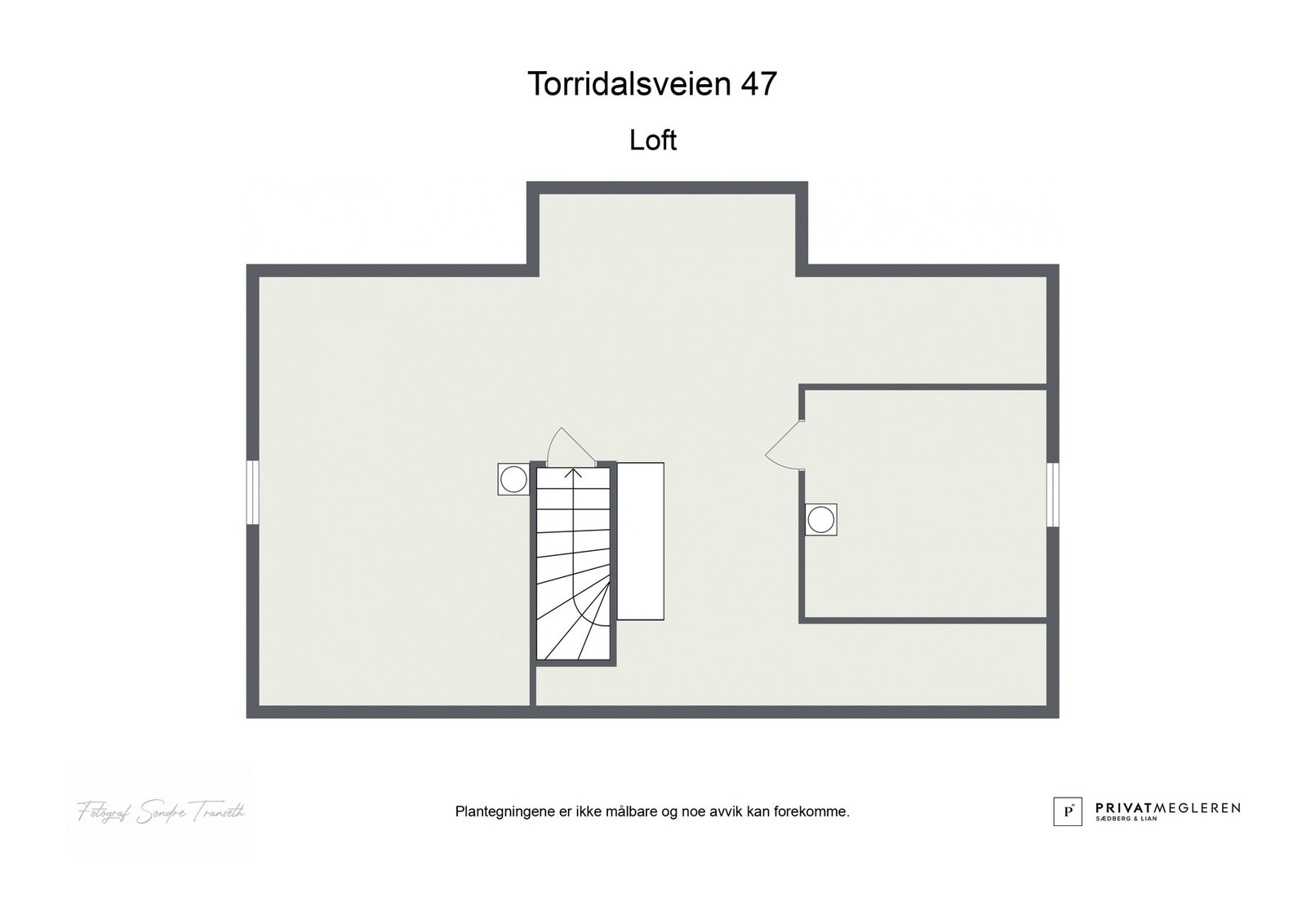 Plantegning loft - laget av fotograf Galleribilde