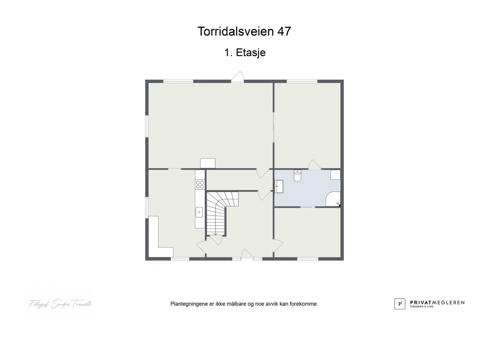 Plantegning 1.etg laget av fotograf Galleribilde