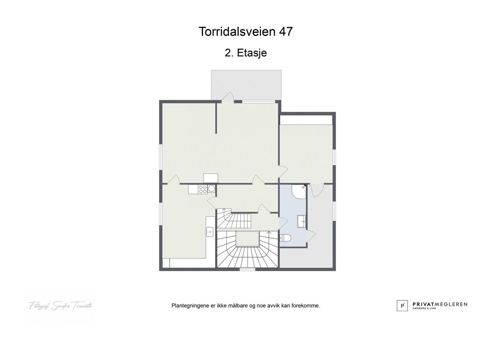 Plantegning 2.etg. laget av fotograf Galleribilde