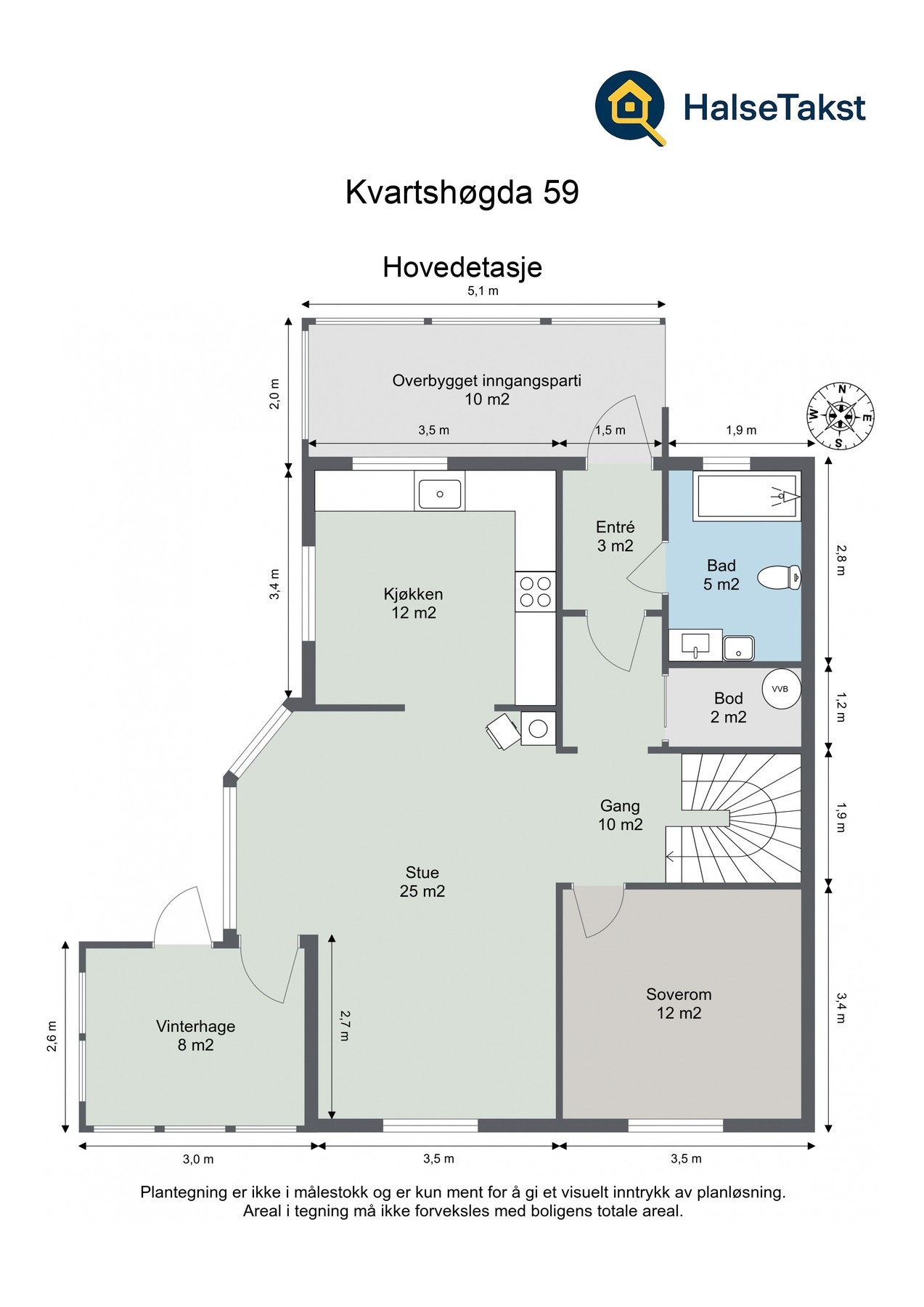 Plantegning hovedetasje. Galleribilde