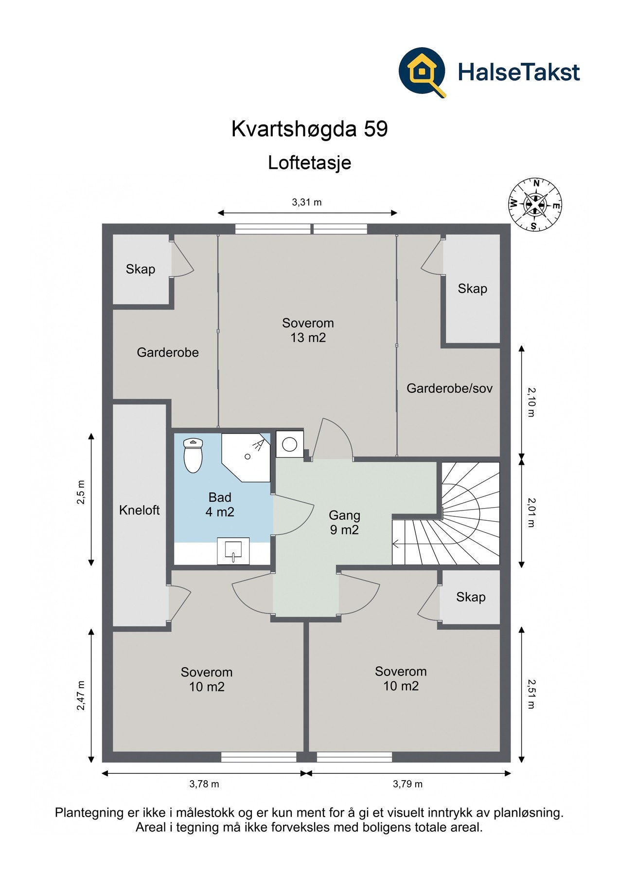 Planskisse loft. Galleribilde