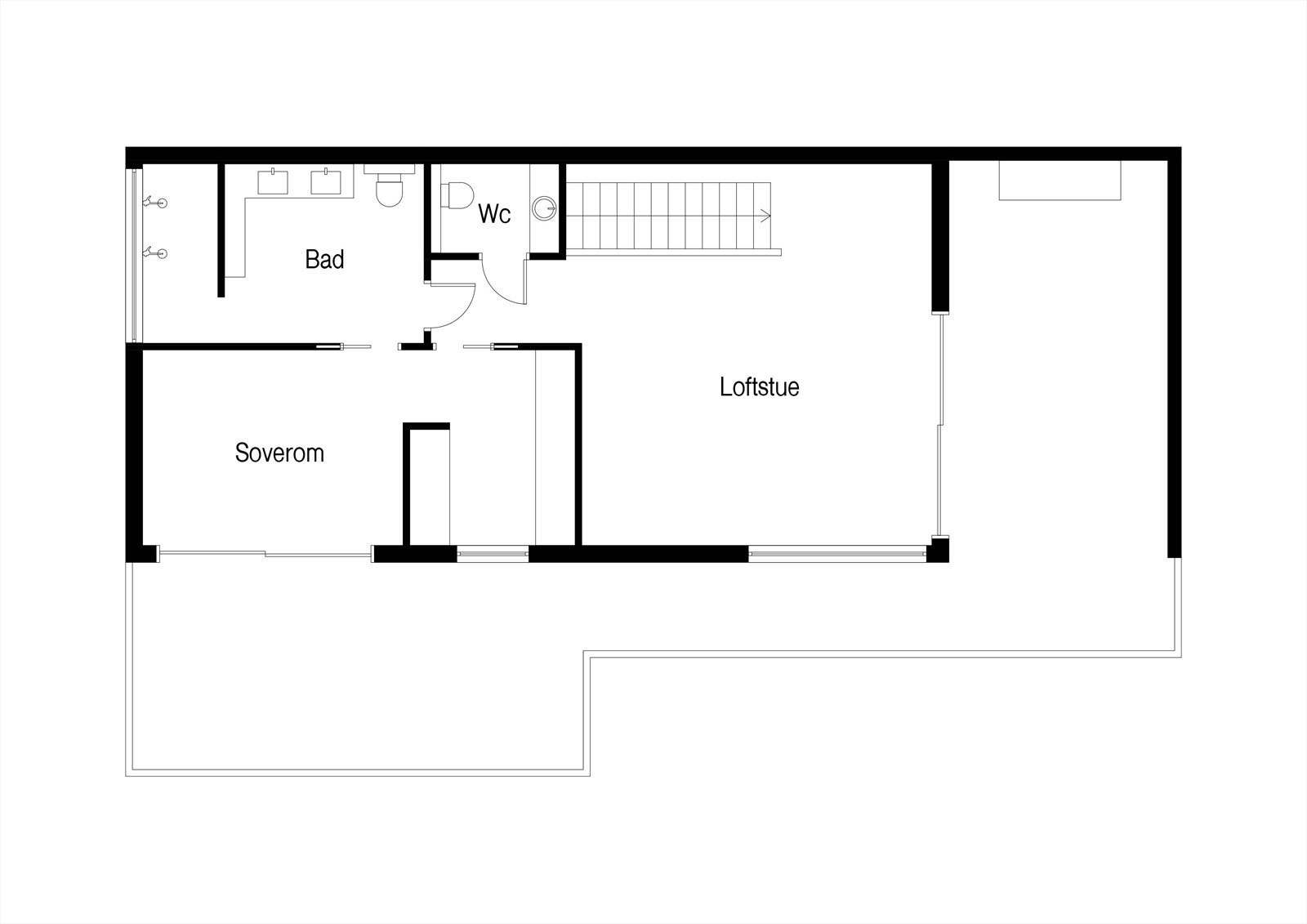 Brattbakken planløsning loft Galleribilde