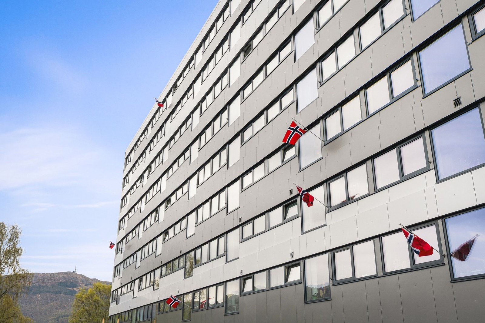 Borettslaget holder på med rehabilitering som har gitt fasaden er stort løft. Galleribilde