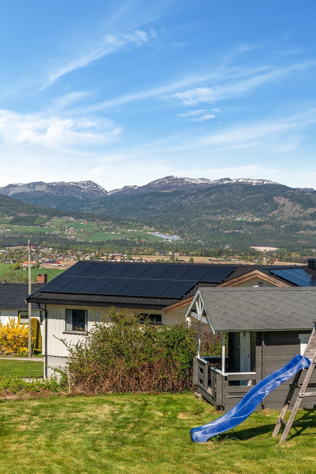 Utsikt mot Lifjell fra hagen. Galleribilde