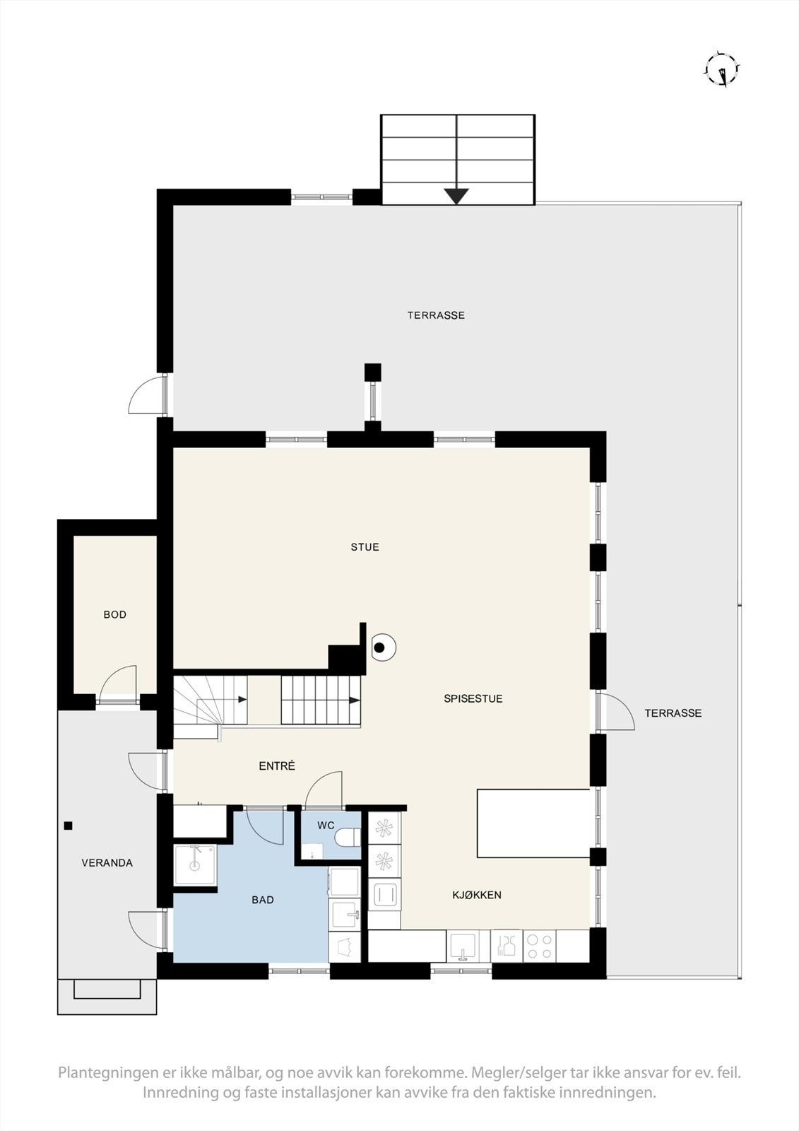 Plantegning 1. etasje (hovedplan) Galleribilde