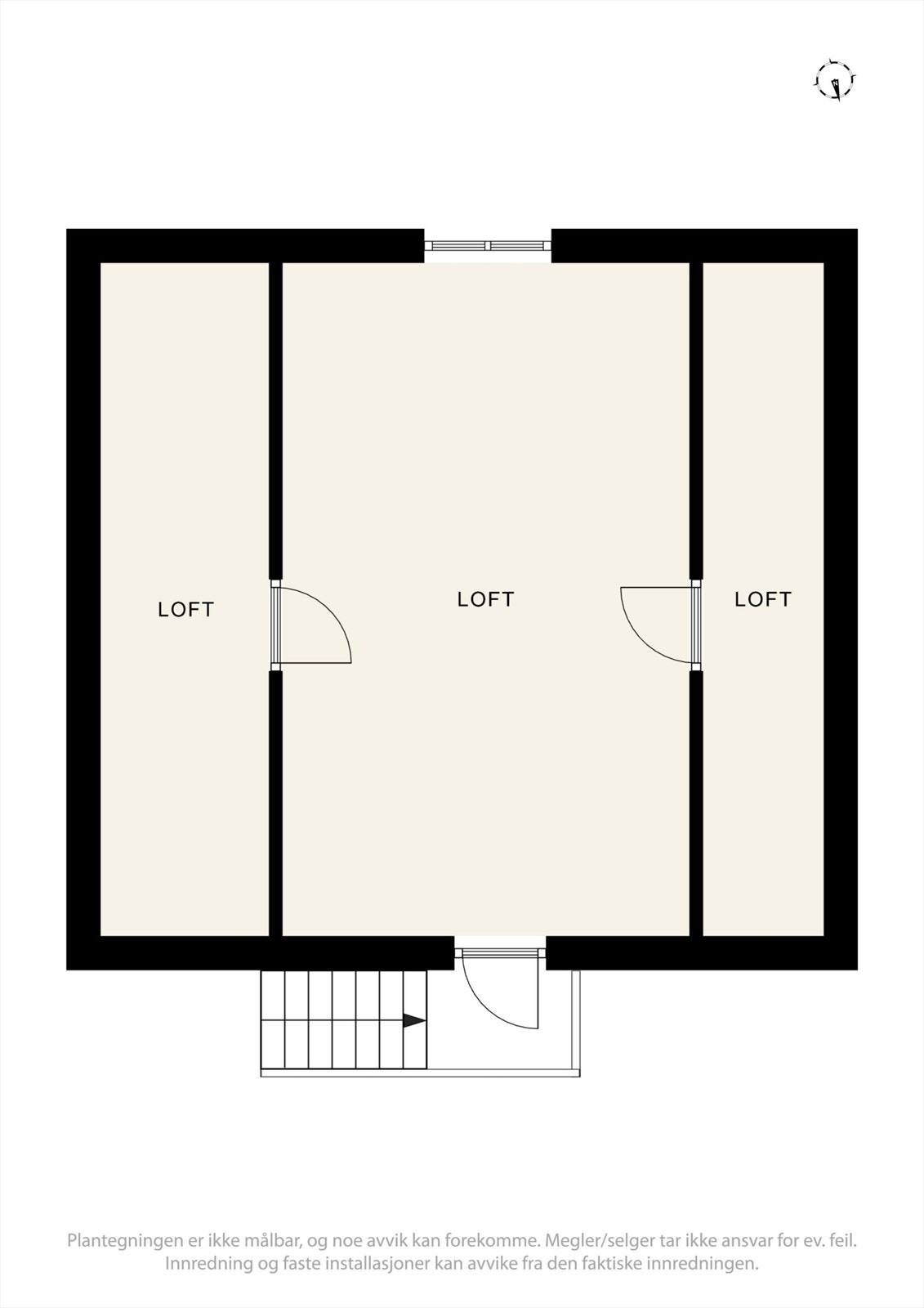 Plantegning loft over garasje Galleribilde