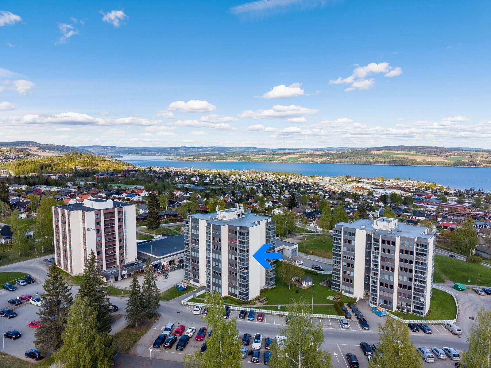 Kopperud Borettslag sett fra luften. Galleribilde