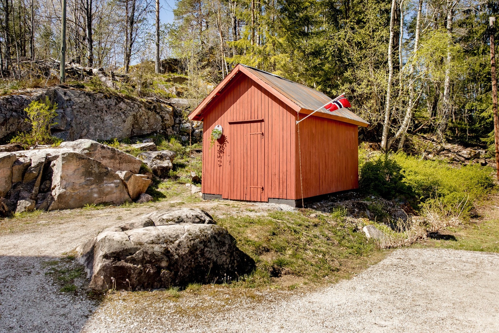 Fint uthus med bod og utedo. Galleribilde