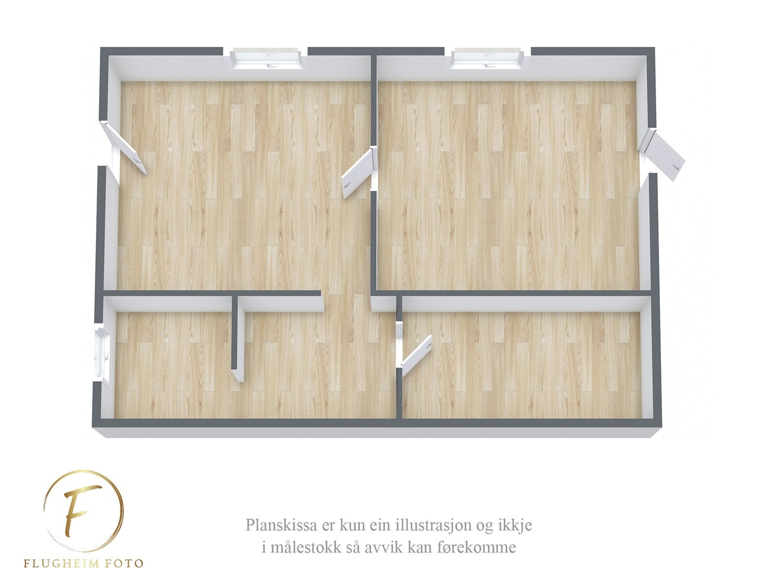 Planteikning 3D - kjellar. Galleribilde