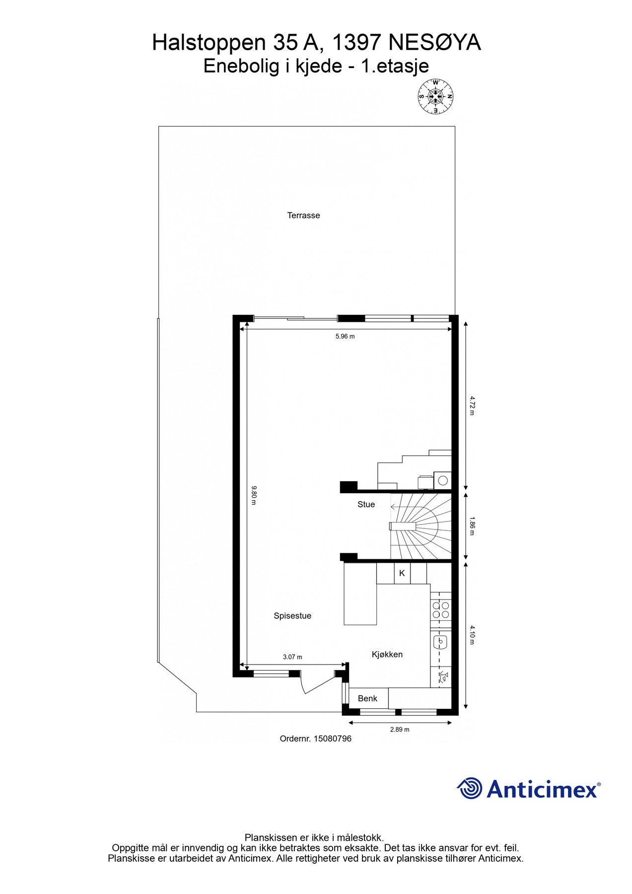 Plantegning 1 etg. Galleribilde