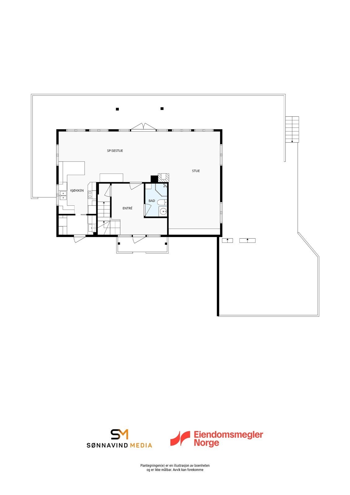 Plantegning 1. etg Galleribilde