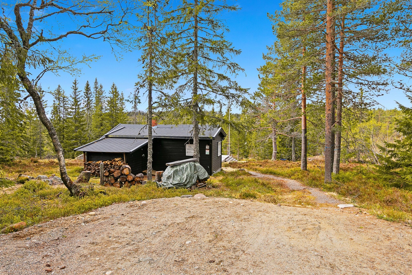 Her kjører man nærmest til hytteveggen Galleribilde