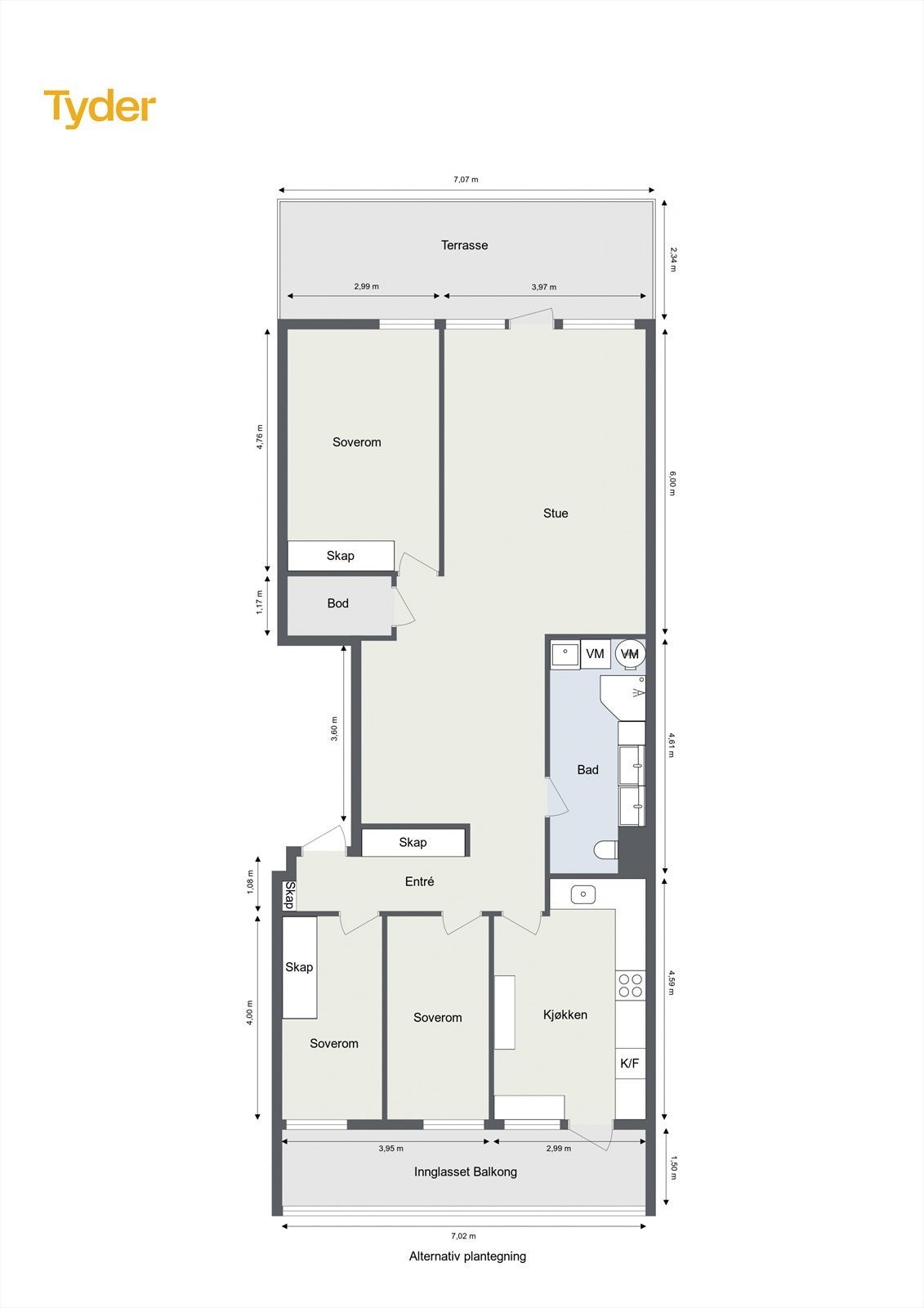 Alternativ planløsning Galleribilde