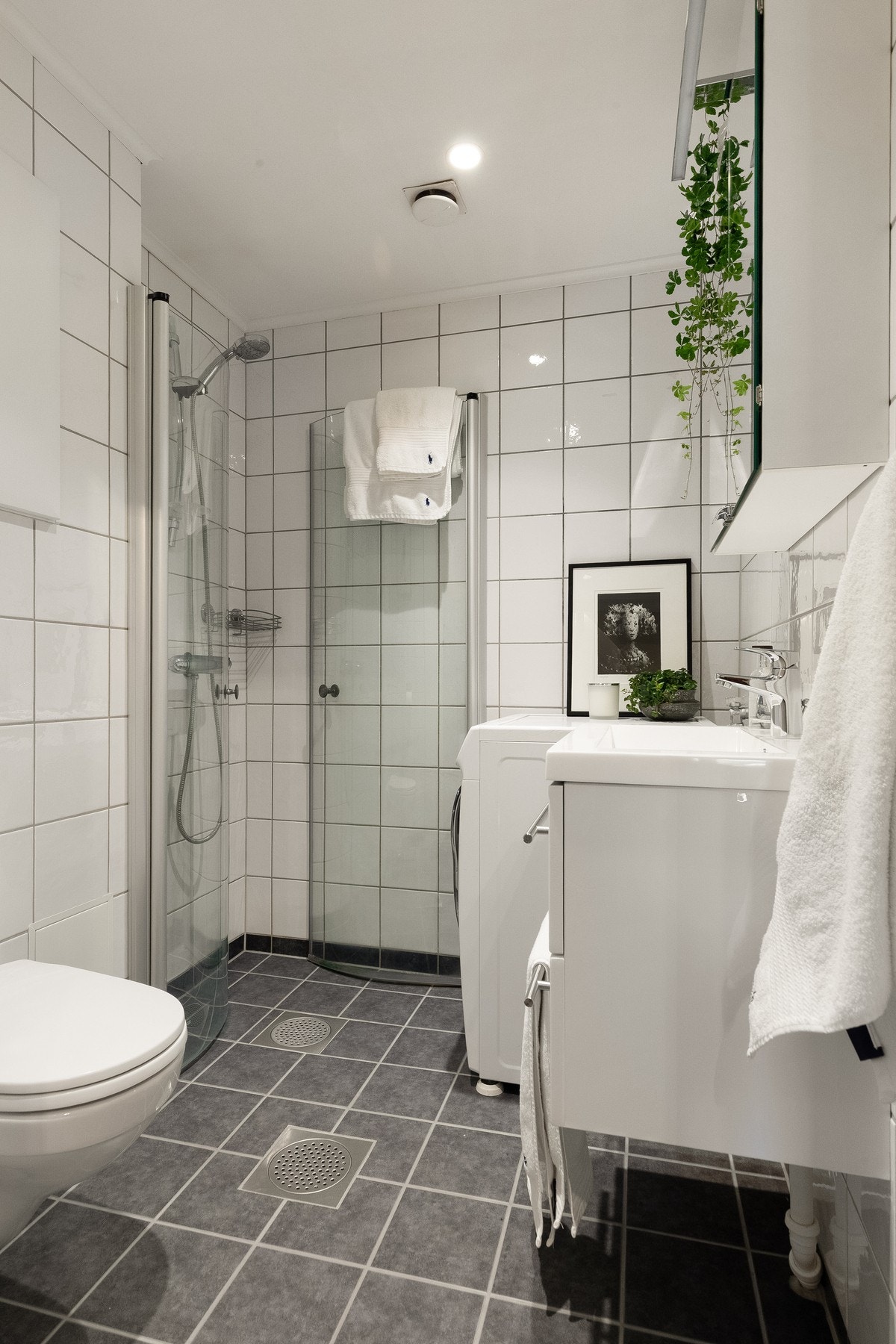 Det er opplegg for vaskemaskin. Galleribilde