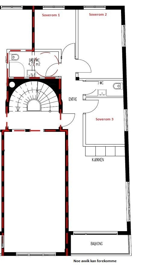 Plantegning - Noe avvik kan forekomme Galleribilde