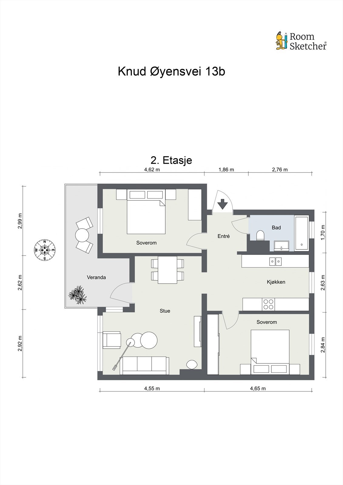Planskisse Galleribilde