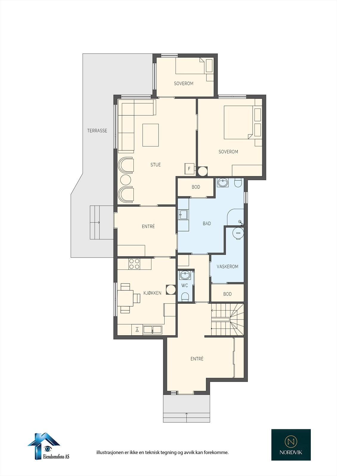 Planskisse 1. etg Galleribilde