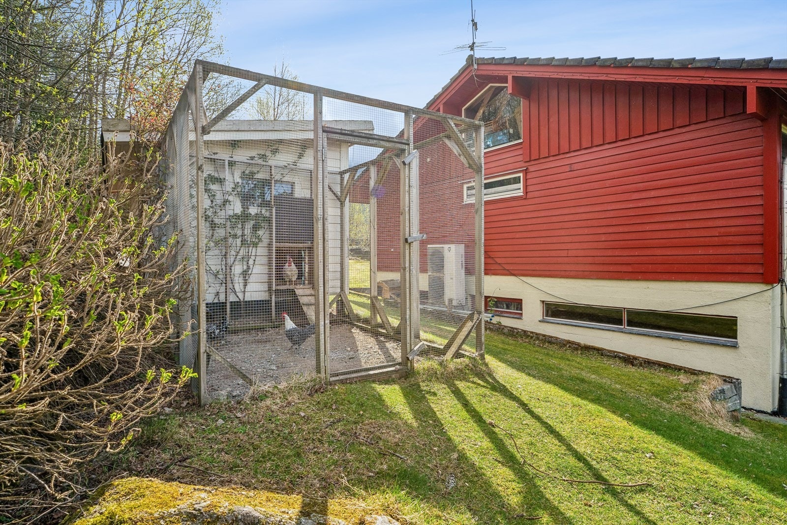 I dag er tomta utstyrt med uthus/hønsehus. Kanskje vil du også ha eit drivhus, kjøkkenhage eller kanskje eit leikeområde? Galleribilde