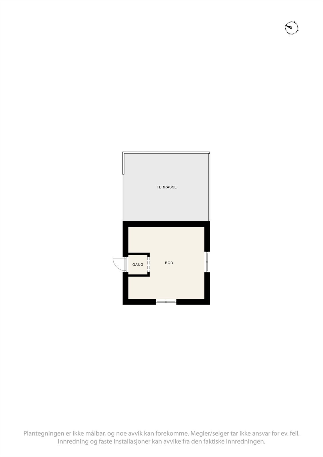 Plantegning, utehus. Galleribilde