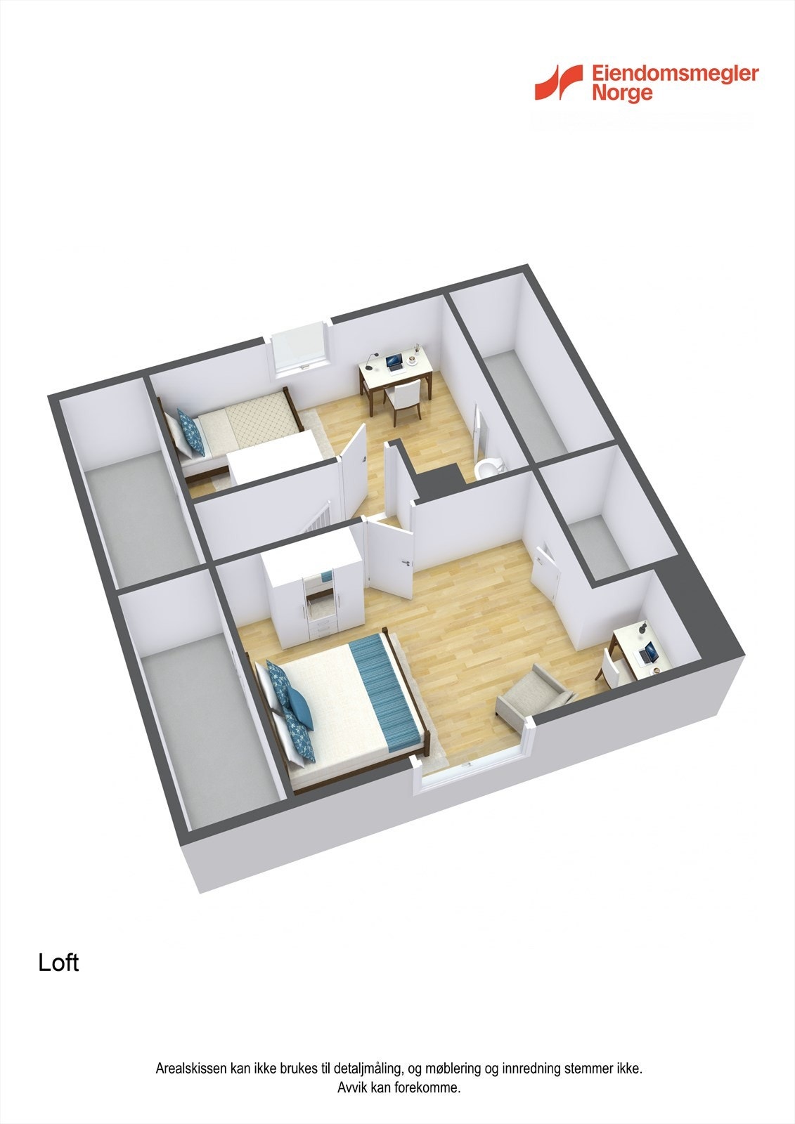 Planteikning loft 3D Galleribilde