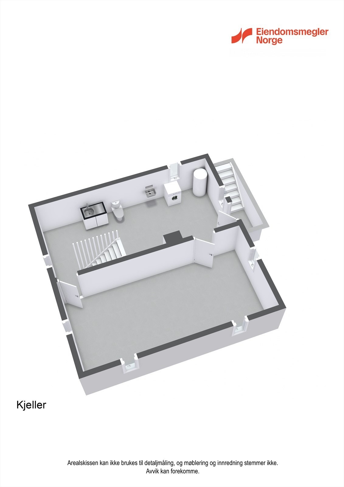 Planteikning kjellar 3D Galleribilde