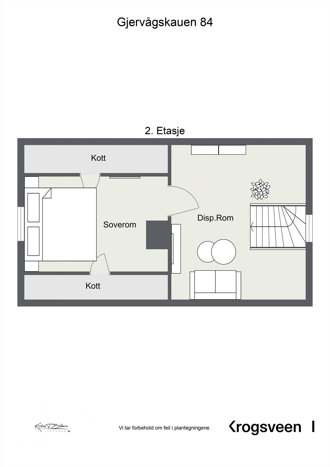 Planskisse loftsetasje. Galleribilde