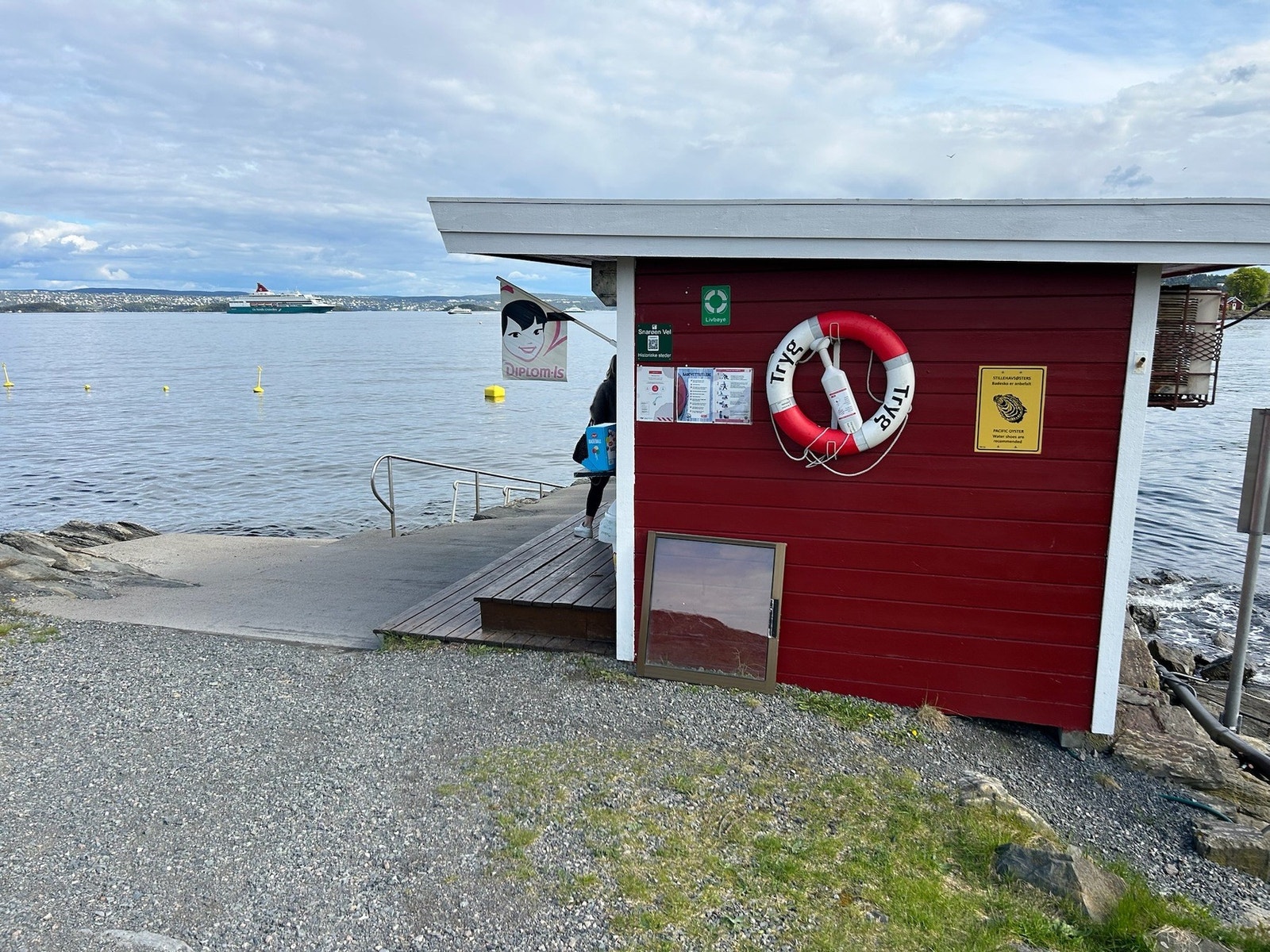 Kiosk på Halden brygge. Galleribilde