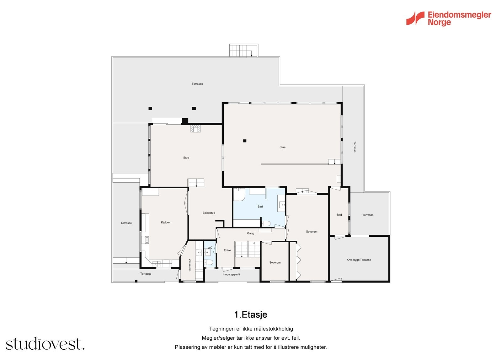 Plantegning 1.etg Galleribilde