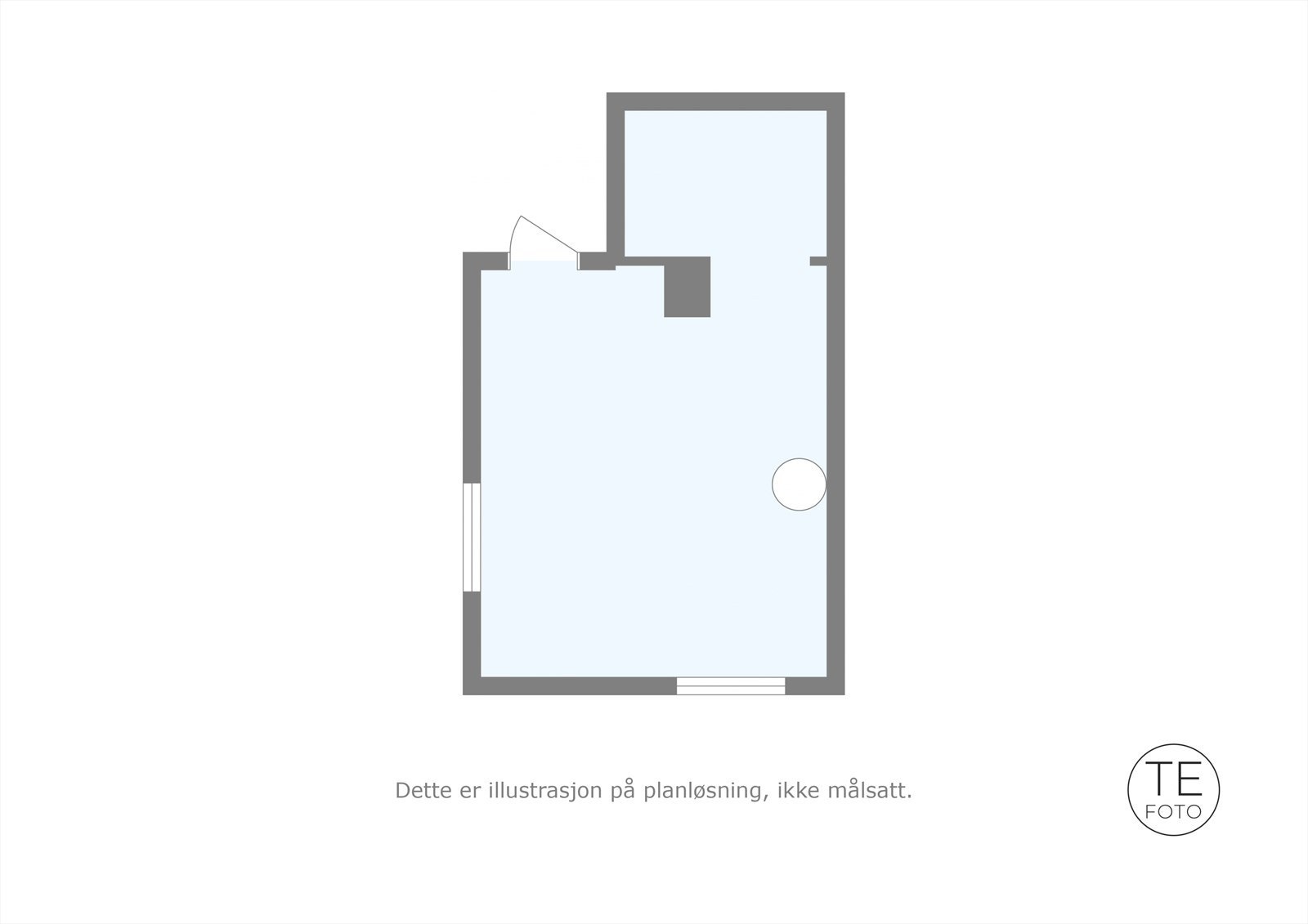 2D Planskisse - kjeller med utvendig tilkomst Galleribilde