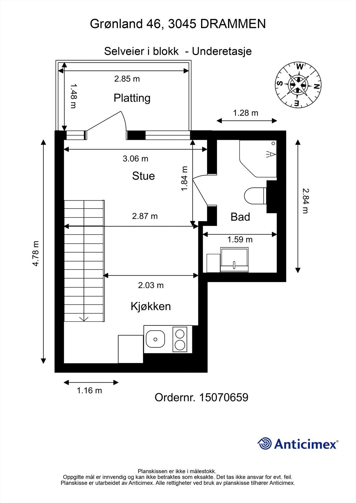Plantegning - Underetasje Galleribilde