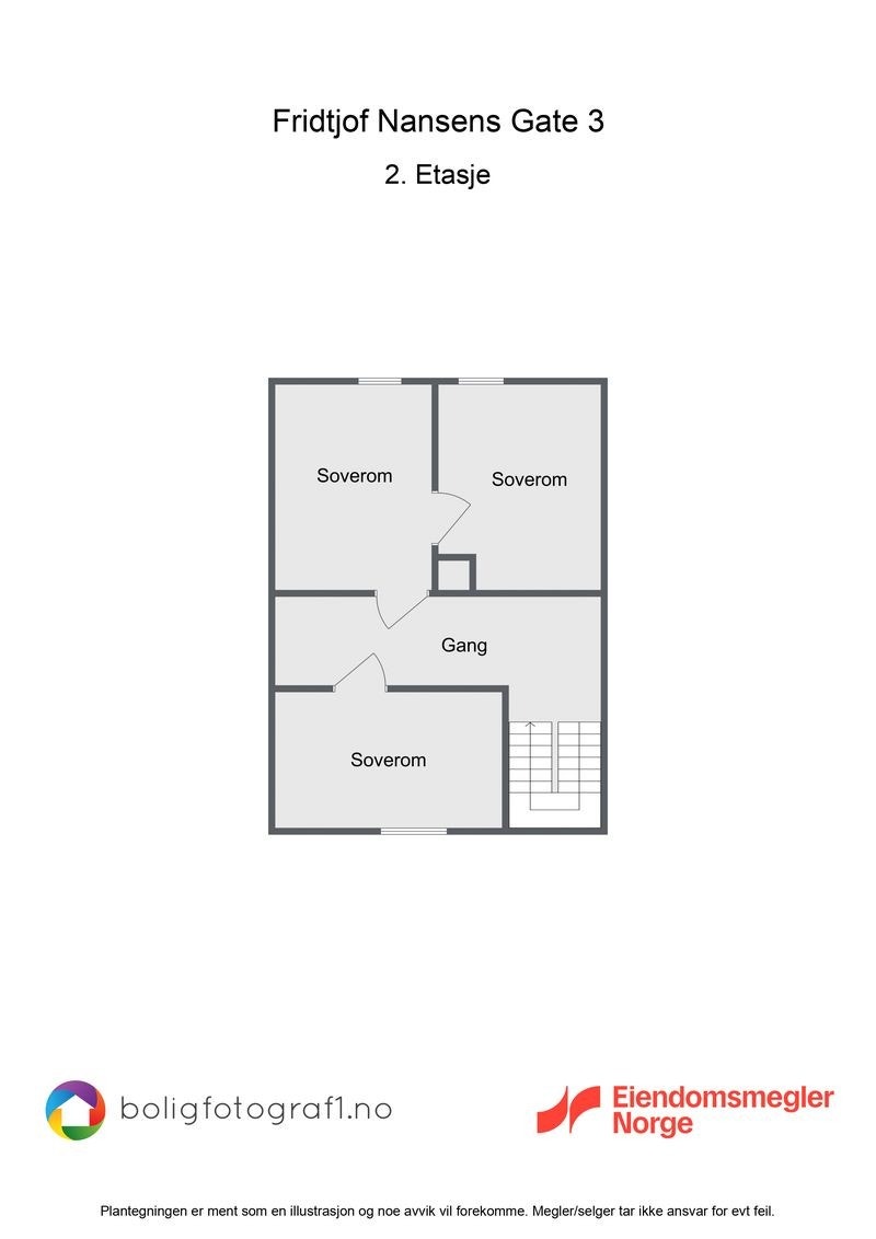 Planløsning 2. etasje Galleribilde