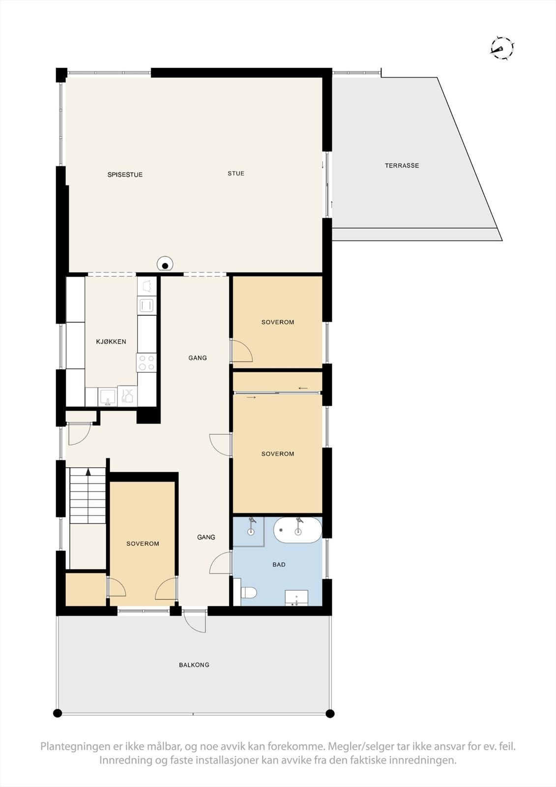 Plantegning 1. etasje Galleribilde