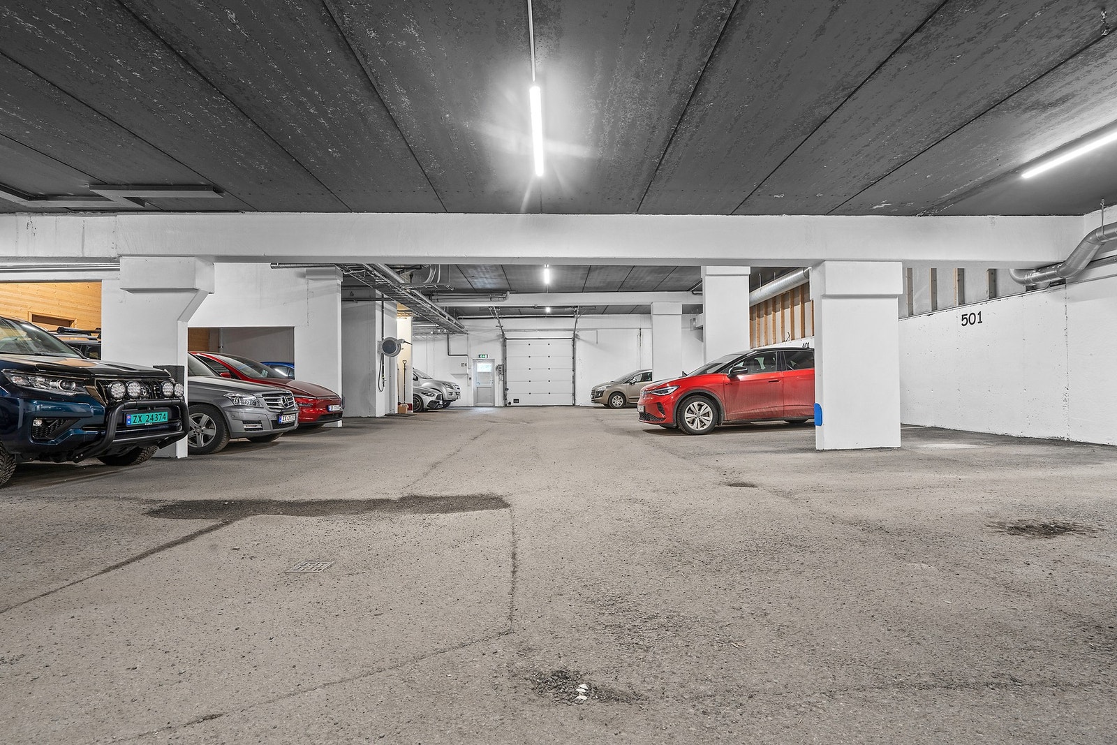 Oversikt over parkeringsanlegget. Galleribilde