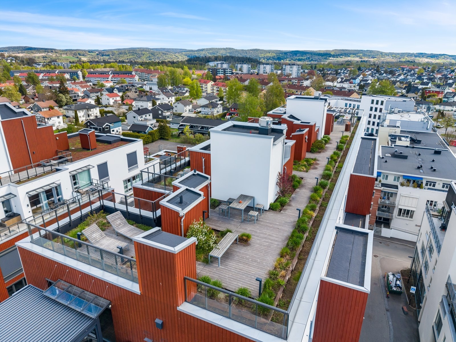 Fagerborgkvartalet er et moderne og attraktivt boligprosjekt med gjennomførte fellesarealer og et urbant preg. Flott takterrasse som må oppleves. Galleribilde