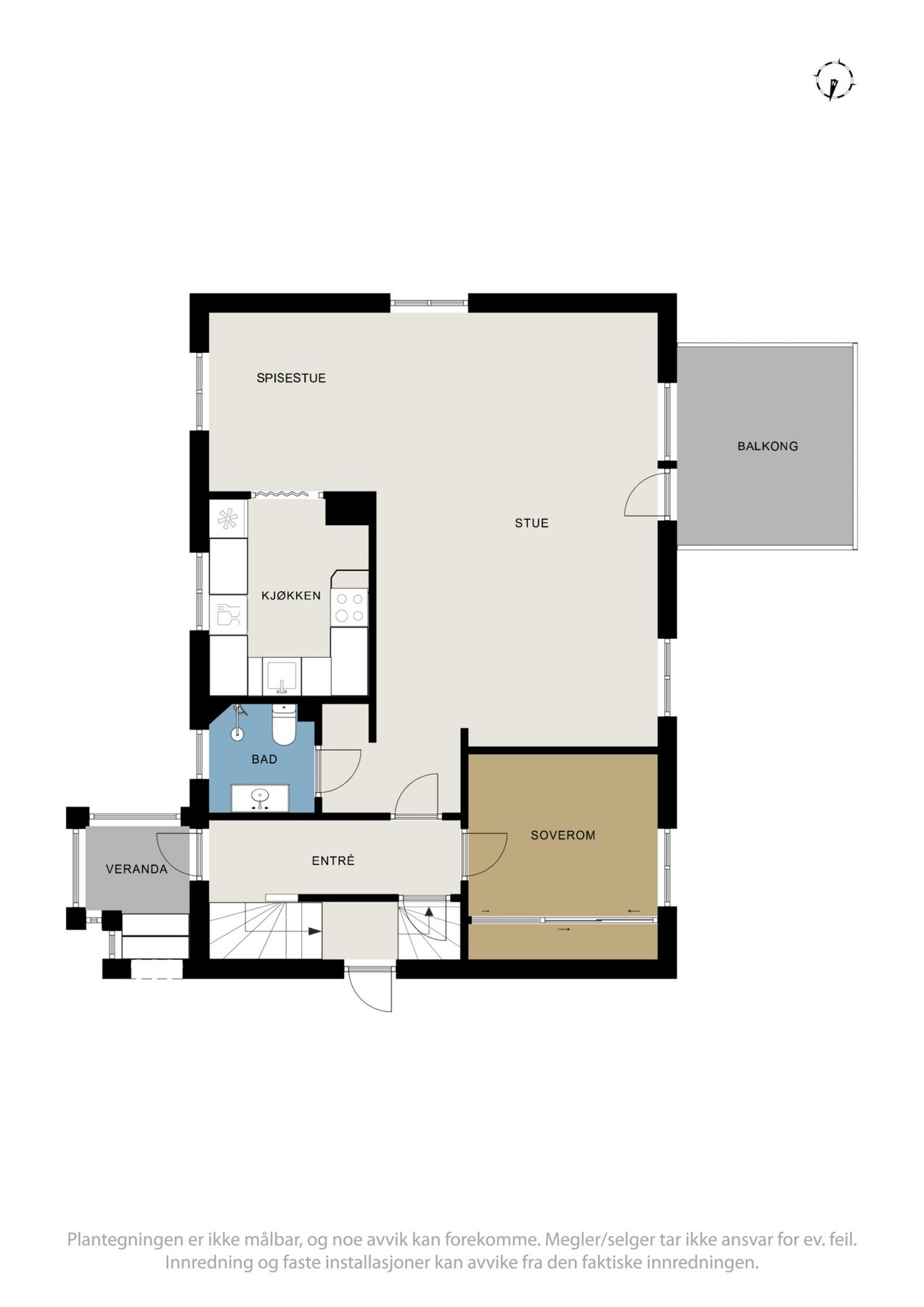 Plantegning 1. etasje Galleribilde